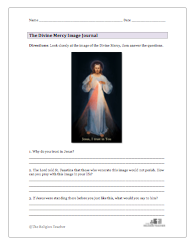 Divine Mercy Image Worksheet